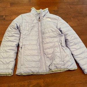 North Face light purple reversible jacket